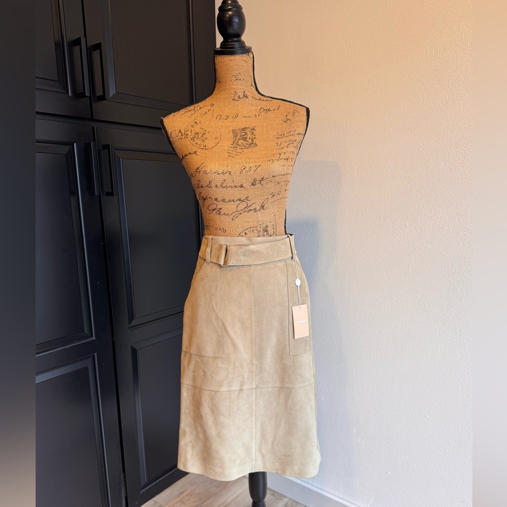 Michael Kors | Suede Leather Pencil Skirt